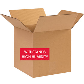 10x10x10 W5C Weather-Resistant Corrugated Boxes - 250# Single Wall, Bundle of 25