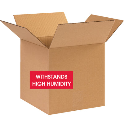 10x10x10 W5C Weather-Resistant Corrugated Boxes - 250# Single Wall, Bundle of 25