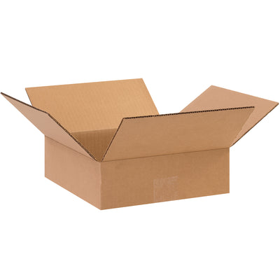 10x10x3 ECT-32 Kraft Corrugated Boxes - Shallow Depth Shipping, Bundle of 25