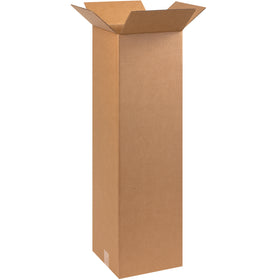 10x10x30" Tall Corrugated Boxes ECT-32 Kraft - Bundle of 25