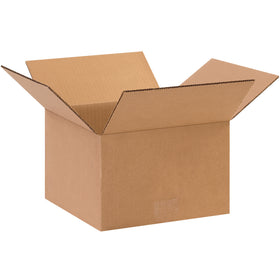 Standard-strength ECT-32 kraft corrugated boxes sized 10"  10"  6" for mid-weight products and e-commerce shipping. Sold in convenient bundles of 25 cartons. Recyclable material reduces waste while delivering dependable protection and stacking performance.