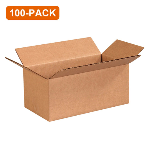 10x5x4 ECT-32 Kraft Corrugated Shipping Boxes, 100-Pack (4 Bundles of 25)