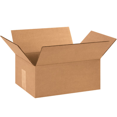 10x7x3 ECT-32 Kraft Corrugated Boxes - Shallow Depth Shipping, Bundle of 25