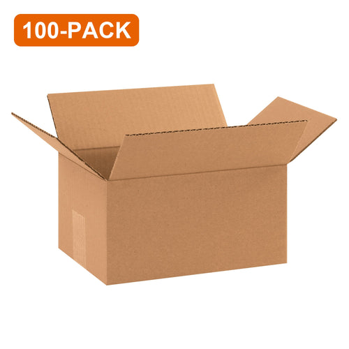 10x7x5 ECT-32 Kraft Corrugated Shipping Boxes, 100-Pack (4 Bundles of 25)