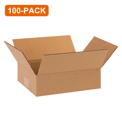 10x8x3 ECT-32 Kraft Corrugated Shipping Boxes, 100-Pack (4 Bundles of 25)