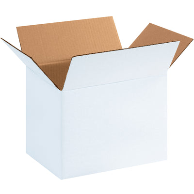 11.25 x 8.75 x 8" ECT-32 White Corrugated Boxes - 25 Bundle