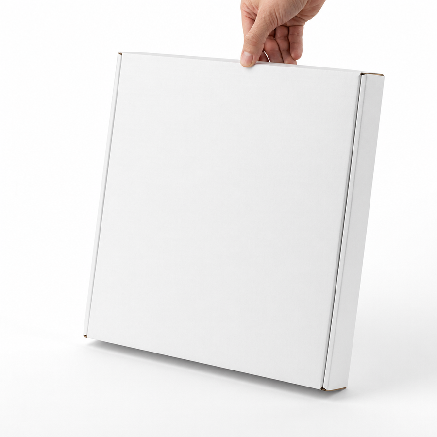 12 3/4 x 12 1/8 x 3 7/8" White Corrugated Literature Mailers - Self-Seal — image 1