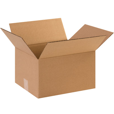 ECT-32 kraft corrugated boxes sized 12"  10"  7" deliver proven standard strength for mid-weight product shipping and fulfillment operations. Sold in bundles of 25, these recyclable cardboard boxes maximize your pallet density while maintaining structural integrity through the supply chain.