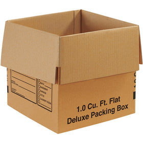 Professional-grade 12x12x12" corrugated moving boxes with patented flap-tab design to streamline packing operations. ECT-32 kraft construction delivers reliable durability and stacking strength. Order by the bundle of 25 to maximize freight efficiency and reduce per-unit costs.