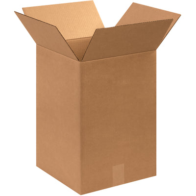 ECT-32 kraft corrugated boxes sized 12" × 12" × 18" deliver dependable single-wall strength for mid-weight shipping and storage applications. Sold as a convenient bundle of 25 cartons, these standard-strength cardboard boxes maximize freight efficiency and reduce per-unit packaging costs. 100% recyclable kraft construction.