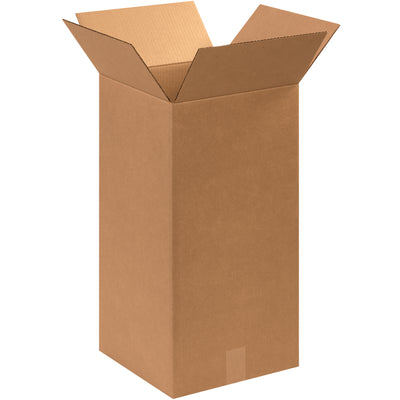 End-load 12x12x24 tall corrugated boxes built from ECT-32 kraft material deliver reliable stacking strength and freight efficiency for irregular-shaped shipments. Holds 2.0 cubic feet per box. Sold as a bundle of 25 cartons ready to deploy in your warehouse operations.
