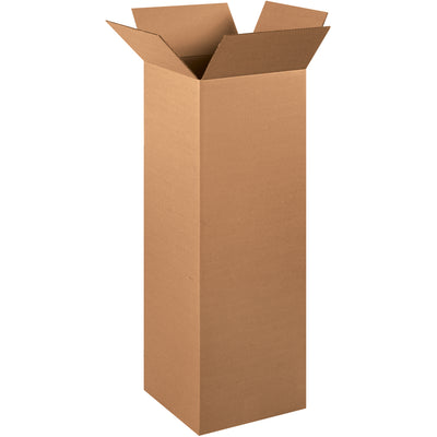 Ship tall, irregularly-shaped items efficiently with our 12x12x36" corrugated boxes in ECT-32 kraft construction. End-loading design enables fast insertion and sealing. Bundle of 15 boxes delivers consistent stacking performance and freight cost savings for warehouse operations.