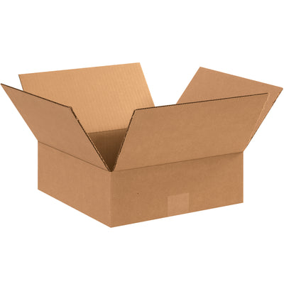 Ship lightweight and shallow products efficiently with these 12x12x4 ECT-32 kraft corrugated boxes. Designed for apparel, books, frames, and artwork, each bundle of 25 boxes ships flat to maximize your warehouse storage and reduce freight costs.