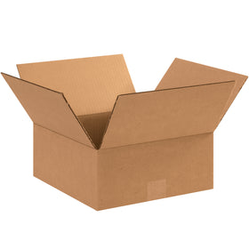 ECT-32 kraft corrugated shipping boxes in a compact 12"x12"x5" shallow depth–engineered for products that don't need height. Bundle of 25 ships flat to maximize your warehouse efficiency and cut freight spend. Perfect for apparel, books, artwork, and picture frames.