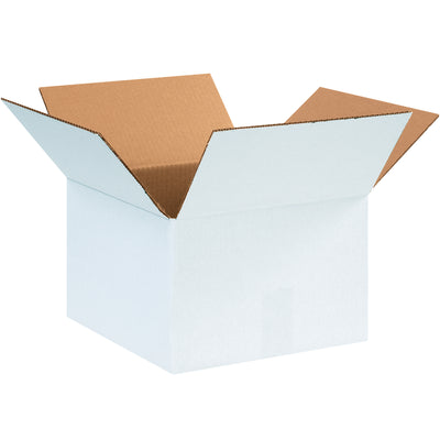 ECT-32 white corrugated boxes sized 12"  12"  8" deliver professional presentation with superior stacking strength. Each bundle contains 25 boxes ready for immediate use. The crisp white exterior enhances label visibility and shipping instructions, making them ideal for e-commerce, direct-to-consumer, and retail fulfillment operations.