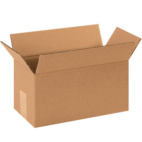 Reliable ECT-32 single-wall corrugated shipping boxes sized 12" x 7" x 7" in natural kraft. Ships and stores flat to maximize warehouse efficiency. Bundle of 25 boxes–the smart choice for high-volume fulfillment operations.