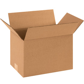 Reliable ECT-32 kraft corrugated boxes sized 12" x 8" x 8" for mid-weight product shipping and warehouse storage. Sold in bundles of 25 cartons. Stackable design maximizes pallet density and reduces freight costs per unit.
