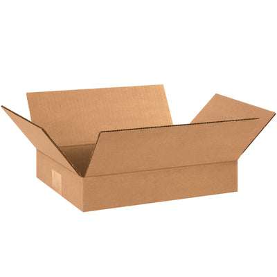 ECT-32 kraft corrugated boxes in 12"  9"  2" shallow depth design–engineered for compact products and maximum freight efficiency. Sold as a convenient bundle of 25 flat cartons that arrive compressed to minimize your warehouse footprint and reduce inbound shipping costs.
