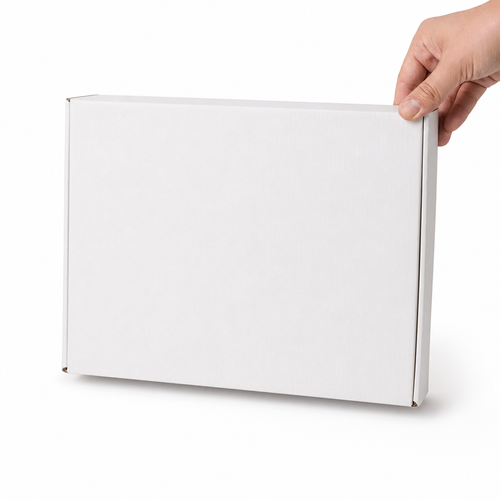 12x9x4.5 White Corrugated Bin Boxes ECT-32-B - Quick Assembly — image 1