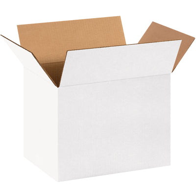 ECT-32 single wall white corrugated boxes in 14" x 10" x 10" dimensions–the industry standard for warehouse shipping and storage. This 25-pack bundle delivers the same reliable stacking strength as kraft cartons with a crisp white finish that makes printed labels and shipping instructions pop. Maximize freight efficiency while maintaining shipment appearance with professional-grade corrugated construction.