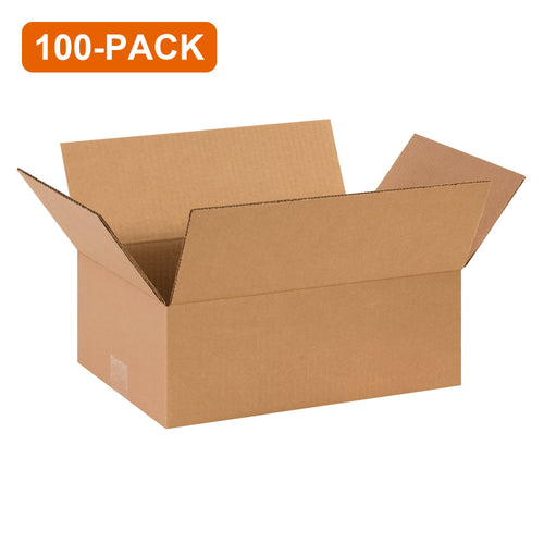 14x10x5 ECT-32 Kraft Corrugated Shipping Boxes, 100-Pack (4 Bundles of 25)