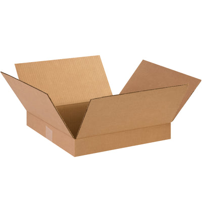 Ship shallow products efficiently with these 14x14x2 ECT-32 kraft corrugated boxes. Engineered for apparel, books, artwork, and picture frames, they arrive flat to maximize your warehouse space and reduce freight costs. Bundle of 25 boxes per case.