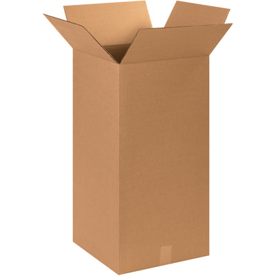 Ship tall items efficiently with these 14x14x30 ECT-32 kraft corrugated boxes. End-loading design enables fast packing and sealing. Sold as a bundle of 20 boxes, flat-packed for minimal freight costs and warehouse space.
