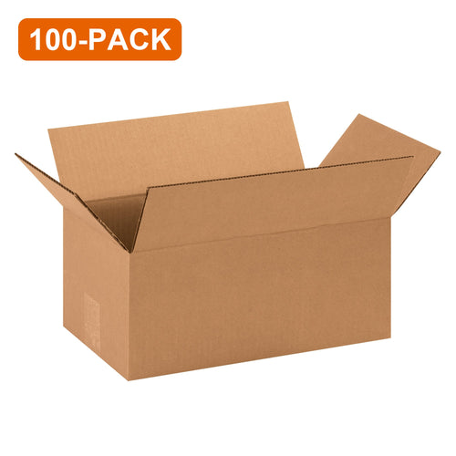 14.5x8.75x6 ECT-32 Kraft Corrugated Shipping Boxes, 100-Pack (4 Bundles of 25)
