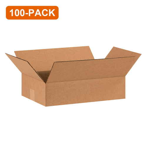 16x10x4 ECT-32 Kraft Corrugated Shipping Boxes, 100-Pack (4 Bundles of 25)