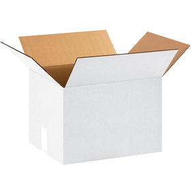 Professional white corrugated boxes (16" x 12" x 12") with ECT-32 single-wall strength–the same durability as kraft cartons. Bundle of 25 boxes ideal for e-commerce fulfillment, retail packaging, and labeled shipments. Crisp white surface maximizes label visibility and brand presentation.