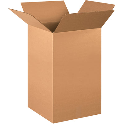Heavy-duty 16x16x30 corrugated boxes with ECT-32 kraft construction deliver reliable stacking performance for tall items, trophies, shelving, and long goods. End-loading design speeds insertion and sealing. Sold flat in bundles of 10 for maximum freight efficiency and volume savings.