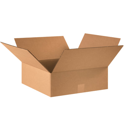 Ship shallow products efficiently with 16x16x5 corrugated cartons manufactured from durable ECT-32 kraft material. Each bundle of 25 boxes ships flat to save valuable warehouse and freight costs. Perfect for apparel, books, artwork, and picture frames.