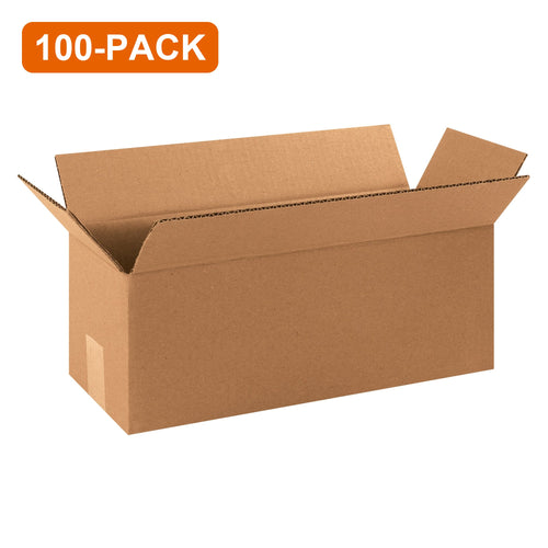 16x6x6 ECT-32 Kraft Corrugated Shipping Boxes, 100-Pack (4 Bundles of 25)
