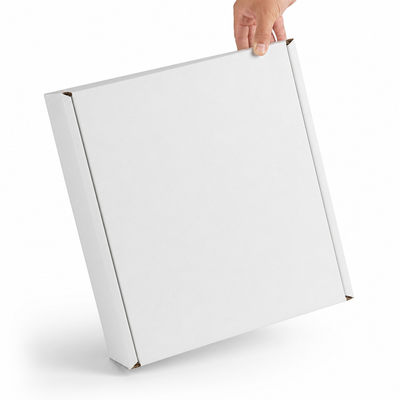 17.5x12.75x6.25" White Corrugated Literature Mailers - Self-Seal — image 1