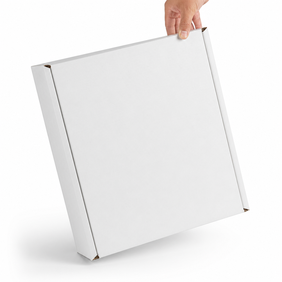 17.5x12.75x6.25" White Corrugated Literature Mailers - Self-Seal — image 1