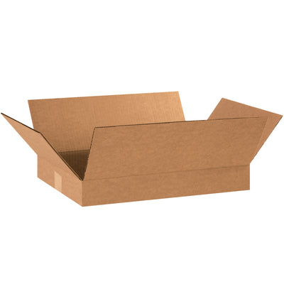 Ship shallow products efficiently with our 18" x 12" x 2" ECT-32 kraft corrugated boxes. Designed for apparel, books, artwork, and picture frames, these flat corrugated cartons arrive bundled 25/case and ship flat to maximize your warehouse space and reduce freight expenses.