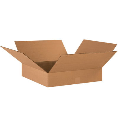 Ship smarter with these 18x18x4 shallow depth corrugated boxes manufactured from durable ECT-32 kraft material. Flat design ships compressed to cut storage and freight costs–perfect for apparel, books, artwork, and picture frames. Bundle of 25 boxes.
