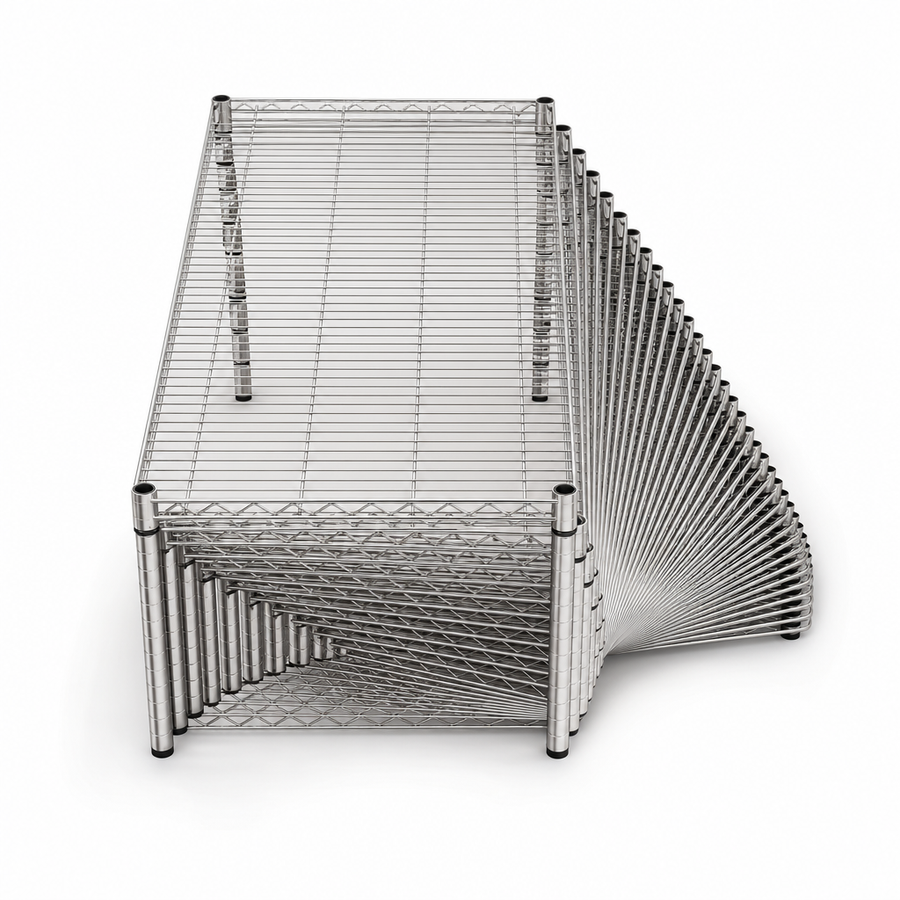 18x36x72 Chrome Wire Shelf Kit - 300lb Capacity, No Assembly Tools — image 2