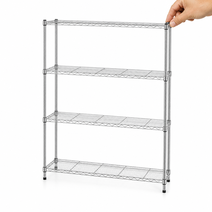 18x48x72 Chrome Wire Shelf Kit - 300lb Capacity, Tool-Free Assembly — image 1
