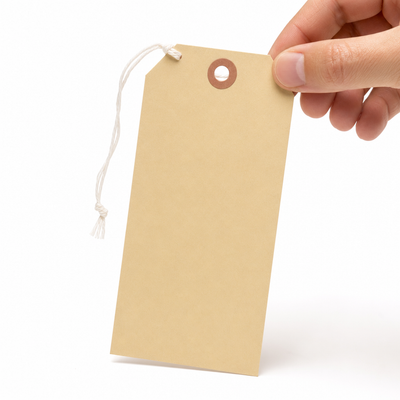 2 3/4 x 1 3/8" Manila Shipping Tags Pre-Strung - 250 Pack — image 1