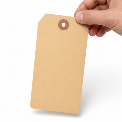 2¾ x 1⅜" Manila Shipping Tags 13 Pt. - 500 Pack Reinforced — image 1