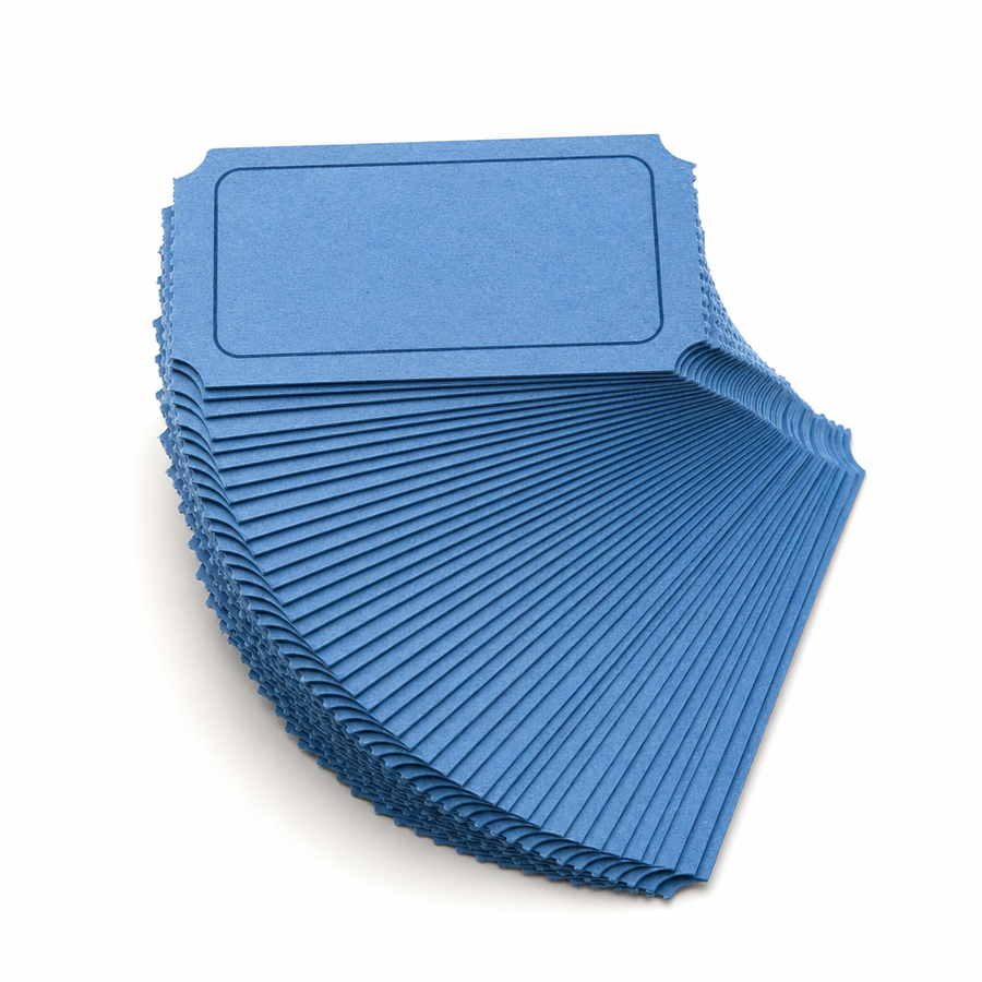 2" x 1.75" Blue Raffle Tickets - 2,000 Per Roll — image 2