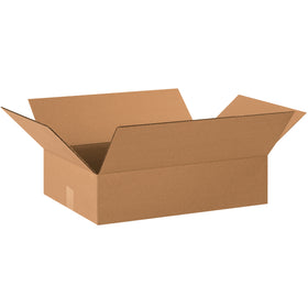 ECT-32 kraft corrugated boxes sized 20" × 14" × 4" deliver reliable protection for shallow items at minimal freight cost. Ships flat in bundles of 25 to maximize warehouse efficiency and reduce shipping overhead. Perfect for apparel, books, artwork, and small goods requiring secure containment.