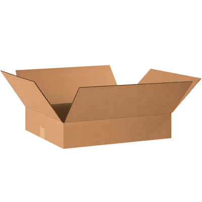These 20x16x4 shallow-depth corrugated cartons deliver reliable ECT-32 single-wall protection for lightweight to medium-weight items. Ships flat in bundles of 25 to maximize your warehouse space and cut freight costs. Ideal for apparel, books, artwork, and other thin products.