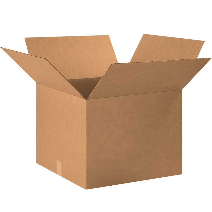 ECT-32 kraft corrugated boxes sized 20" x 20" x 15" in convenient 12-pack retail quantities. Ideal for small-to-medium volume users who need reliable shipping cartons without bulk commitment. Ships flat to maximize warehouse storage efficiency.