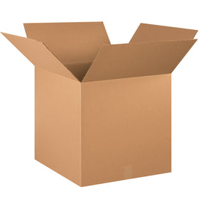 ECT-32 kraft corrugated cube boxes in 20x20x20 dimensions–the industry-standard size for shipping round and cylindrical products with maximum stacking strength. Sold flat in convenient bundles of 10 for efficient warehouse storage and fast fulfillment operations.