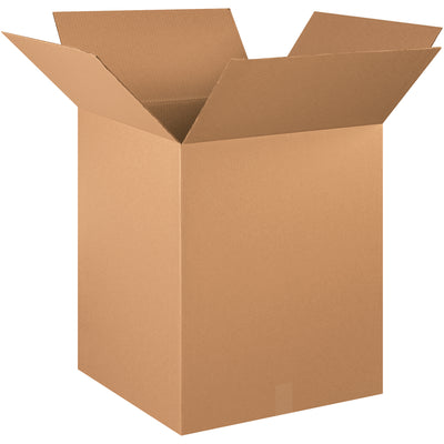 Reliable ECT-32 single-wall corrugated boxes sized 20" x 20" x 25" for mid-range freight and storage applications. Kraft construction delivers predictable stacking performance and cost efficiency. Sold in bundles of 10–ideal for fulfillment centers managing variable volume demands.
