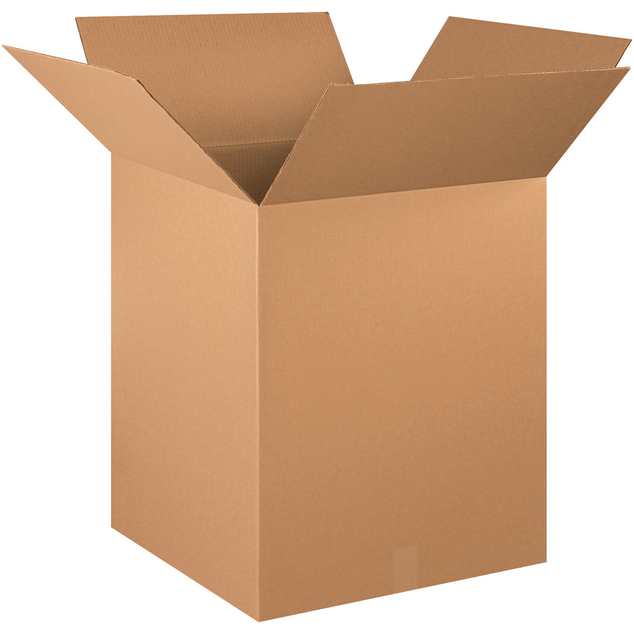 Reliable ECT-32 single-wall corrugated boxes sized 20" x 20" x 25" for mid-range freight and storage applications. Kraft construction delivers predictable stacking performance and cost efficiency. Sold in bundles of 10‚ideal for fulfillment centers managing variable volume demands.