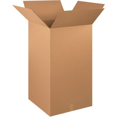 Ship tall items with confidence using these 20×20×40" ECT-32 kraft corrugated boxes. Heavy-duty single-wall construction handles trophies, shelving, fishing rods, and more. Each bundle of 10 boxes ships flat for maximum freight efficiency and storage savings.