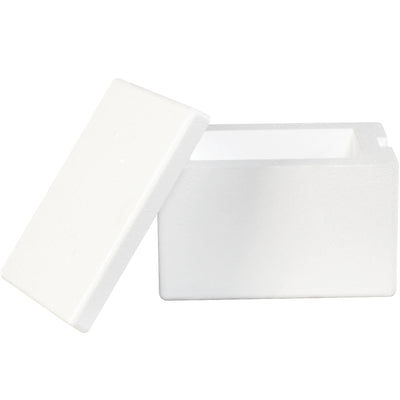 Protect perishable products during shipment with this heavy-duty 8x6x4.25" insulated foam container. Built from 1.5" thick polystyrene foam that resists crushing and maintains temperature integrity with cold packs. Buy by the case (12 units) to maximize warehouse space efficiency through nesting design.
